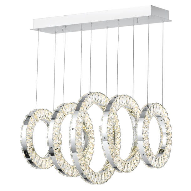 Orren Ellis Landeros Led Geometric Chandelier Wayfair